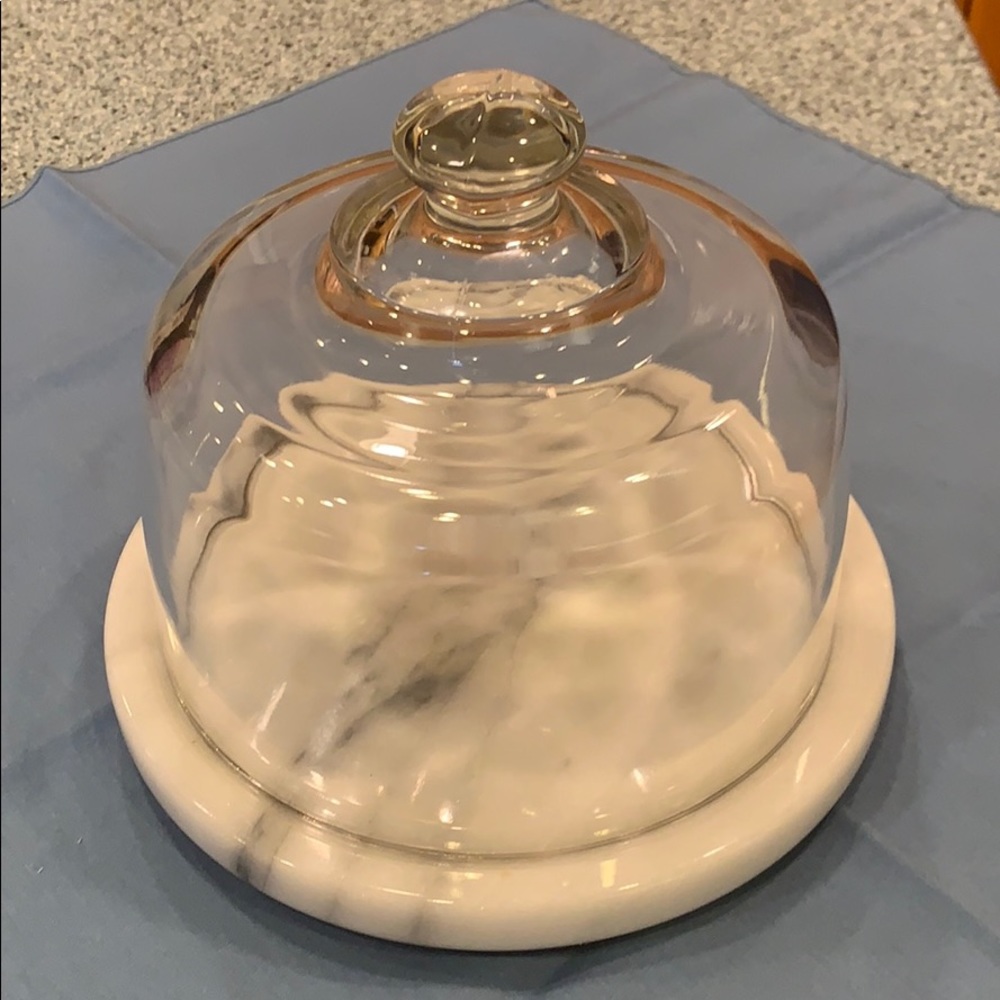 Glass/marble cheese dome